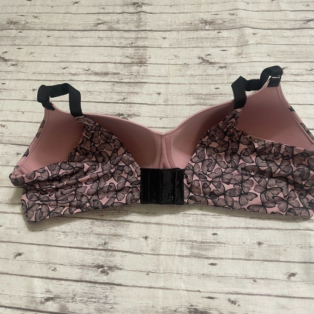 Torrid Curve 360 Back Smoothing Perfect T-Shirt  Bra Butterflies Sz 40C Wireless - Picture 6 of 7